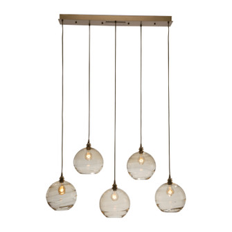 Terra Five Light Pendant in Gilded Brass (404|PLB0047-05-GB-OC-C01-E2)