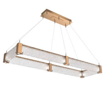 Parallel LED Chandelier in Novel Brass (404|PLB0042-R2-NB-CR-CA1-L3)