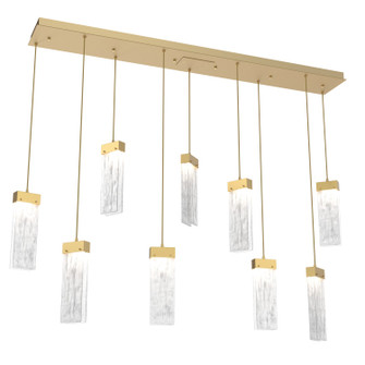 Parallel LED Pendant in Gilded Brass (404|PLB0042-09-GB-CG-C01-L1)