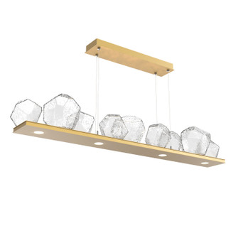 Gem LED Linear Suspension in Gilded Brass (404|PLB0039-0C-GB-C-CA1-L3) Gem LED Linear Suspension in Gilded Brass (404|PLB0039-0C-GB-C-CA1-L3)
