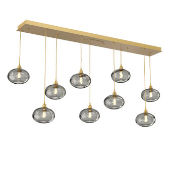 Coppa Nine Light Pendant in Gilded Brass (404|PLB0036-09-GB-OS-C01-E2)