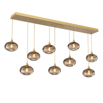 Coppa Nine Light Pendant in Gilded Brass (404|PLB0036-09-GB-OB-C01-E2)