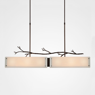 Ironwood Six Light Linear Chandelier in Oil Rubbed Bronze (404|PLB0032-0A-RB-IW-001-E2)