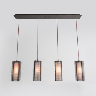 Downtown Mesh LED Linear Pendant in Gilded Brass (404|PLB0020-04-GB-F-C01-L3)