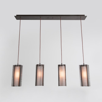 Downtown Mesh LED Linear Pendant in Flat Bronze (404|PLB0020-04-FB-F-C01-L1)