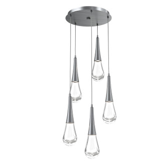 Raindrop LED Pendant in Gunmetal (404|CHB0078-05-GM-C-C01-L1)