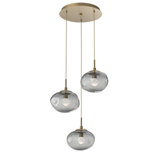 Nebula LED Pendant in Gilded Brass (404|CHB0068-03-GB-ZS-C01-L3)