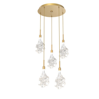 Blossom LED Pendant in Gilded Brass (404|CHB0059-05-GB-BC-C01-L1)