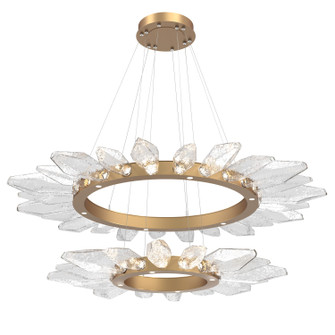 Rock Crystal LED Chandelier in Novel Brass (404|CHB0050-2T-NB-CC-CA1-L1)