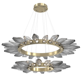 Rock Crystal LED Chandelier in Heritage Brass (404|CHB0050-2T-HB-CS-CA1-L1)