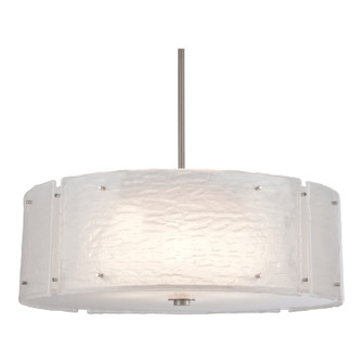 Textured Glass Four Light Chandelier in Beige Silver (404|CHB0044-30-BS-FG-001-E2)