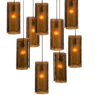 Textured Glass 12 Light Pendant in Gilded Brass (404|CHB0044-12-GB-IW-C01-E2)