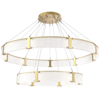 Parallel LED Chandelier in Gilded Brass (404|CHB0042-2D-GB-CR-CA1-L3)