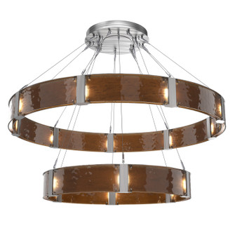 Parallel LED Chandelier in Satin Nickel (404|CHB0042-2C-SN-BG-CA1-L1)