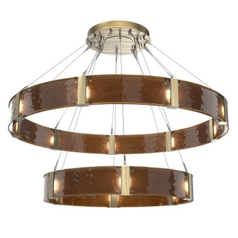 Parallel LED Chandelier in Heritage Brass (404|CHB0042-2C-HB-BG-CA1-L3)