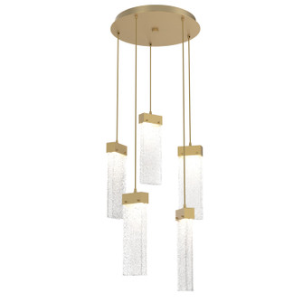 Parallel LED Pendant in Gilded Brass (404|CHB0042-05-GB-CR-C01-L3)