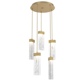 Parallel LED Pendant in Gilded Brass (404|CHB0042-05-GB-CG-C01-L3)