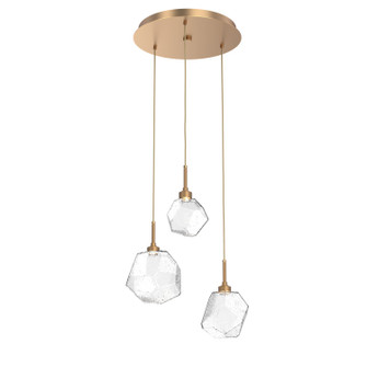 Gem LED Pendant in Novel Brass (404|CHB0039-03-NB-C-C01-L3)