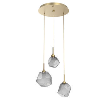 Gem LED Pendant in Gilded Brass (404|CHB0039-03-GB-S-C01-L3)