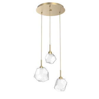 Gem LED Pendant in Gilded Brass (404|CHB0039-03-GB-C-C01-L3)