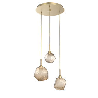 Gem LED Pendant in Gilded Brass (404|CHB0039-03-GB-B-C01-L3)