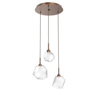 Gem LED Pendant in Burnished Bronze (404|CHB0039-03-BB-C-C01-L3)