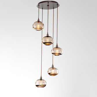 Coppa Five Light Pendant in Flat Bronze (404|CHB0036-05-FB-OB-C01-E2)