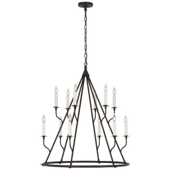 Lorio LED Chandelier in Aged Iron (268|JN 5175AI)