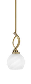 Cavella One Light Mini Pendant in New Age Brass (200|3901-NAB-4101)