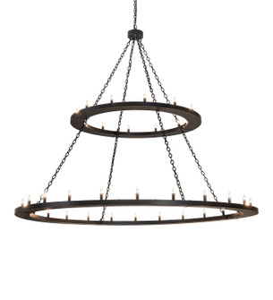 Loxley 36 Light Chandelier in Black Metal (57|264297)