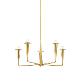 Danna Five Light Chandelier in Aged Brass (428|H791805-AGB)
