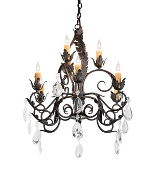 New Country French Nine Light Chandelier in Custom,Crystal (57|267303)