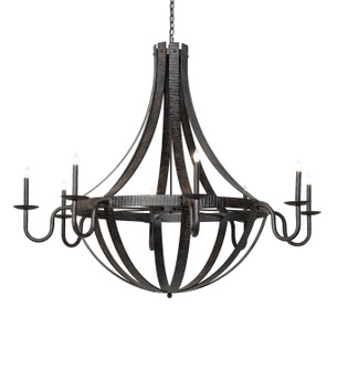 Barrel Stave Eight Light Chandelier in Coffee Bean (57|266927)