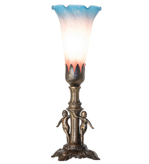Pink/Blue One Light Mini Lamp in Antique Brass (57|262939)