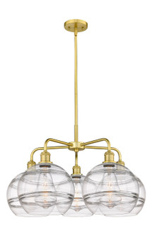 Downtown Urban LED Chandelier in Satin Gold (405|516-5CR-SG-G556-10CL)