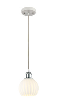 Ballston LED Mini Pendant in White Polished Chrome (405|516-1P-WPC-G1217-6WV)