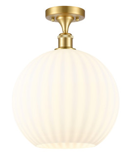 Ballston LED Semi-Flush Mount in Satin Gold (405|516-1C-SG-G1217-12WV)