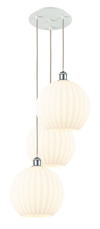 Ballston LED Pendant in White Polished Chrome (405|113B-3P-WPC-G1217-12WV)