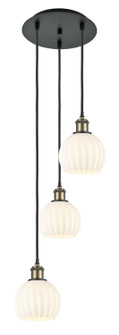 Ballston LED Pendant in Black Antique Brass (405|113B-3P-BAB-G1217-6WV)