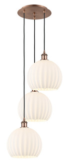 Ballston LED Pendant in Antique Copper (405|113B-3P-AC-G1217-10WV)