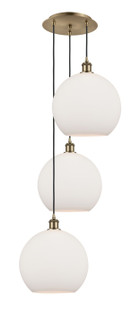 Ballston LED Pendant in Antique Brass (405|113B-3P-AB-G121-12)