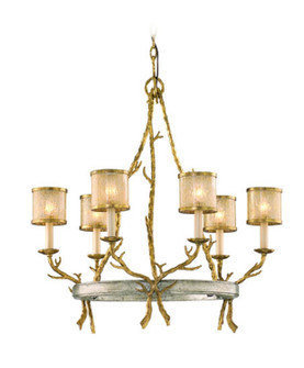 Parc Royale Six Light Chandelier in Vintage Gold Leaf (68|66-06-VGL/SSL)