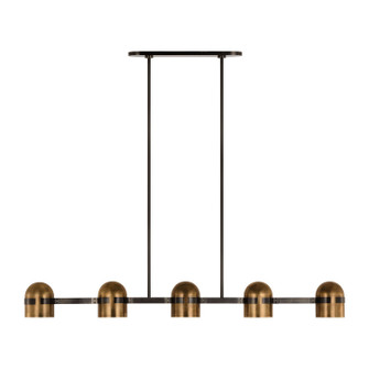 Octavia LED Linear Chandelier in Blackened Bronze/Bright Worn Brass (182|AKLS33727BDZ/BWB)
