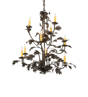 Oak Leaf Nine Light Chandelier in Timeless Bronze (57|266816)