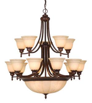 Brussels 20 Light Chandelier in Aztec Bronze (63|CH33320AZ)