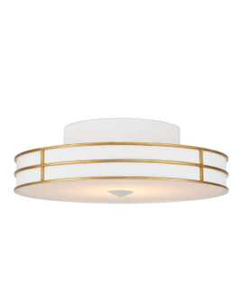 Fielding Collection One Light Flush Mount in Gesso White/Contemporary Gold/Sugar White/White (142|9999-0072)