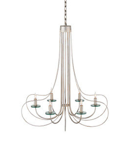 Harrow Six Light Chandelier in Contemporary Silver Leaf/Contemporary Silver/Clear (142|9000-1137)