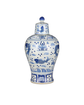 South Sea Jar in Imperial Blue/Off White (142|1200-0842)