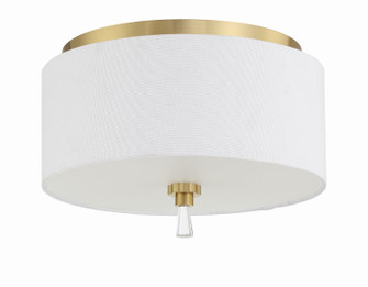 Fortuna Two Light Flushmount in Satin Brass (46|58282-SB)