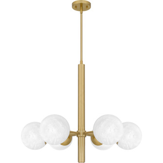Solei Six Light Chandelier in Aged Brass (10|PCSEI5028AB)